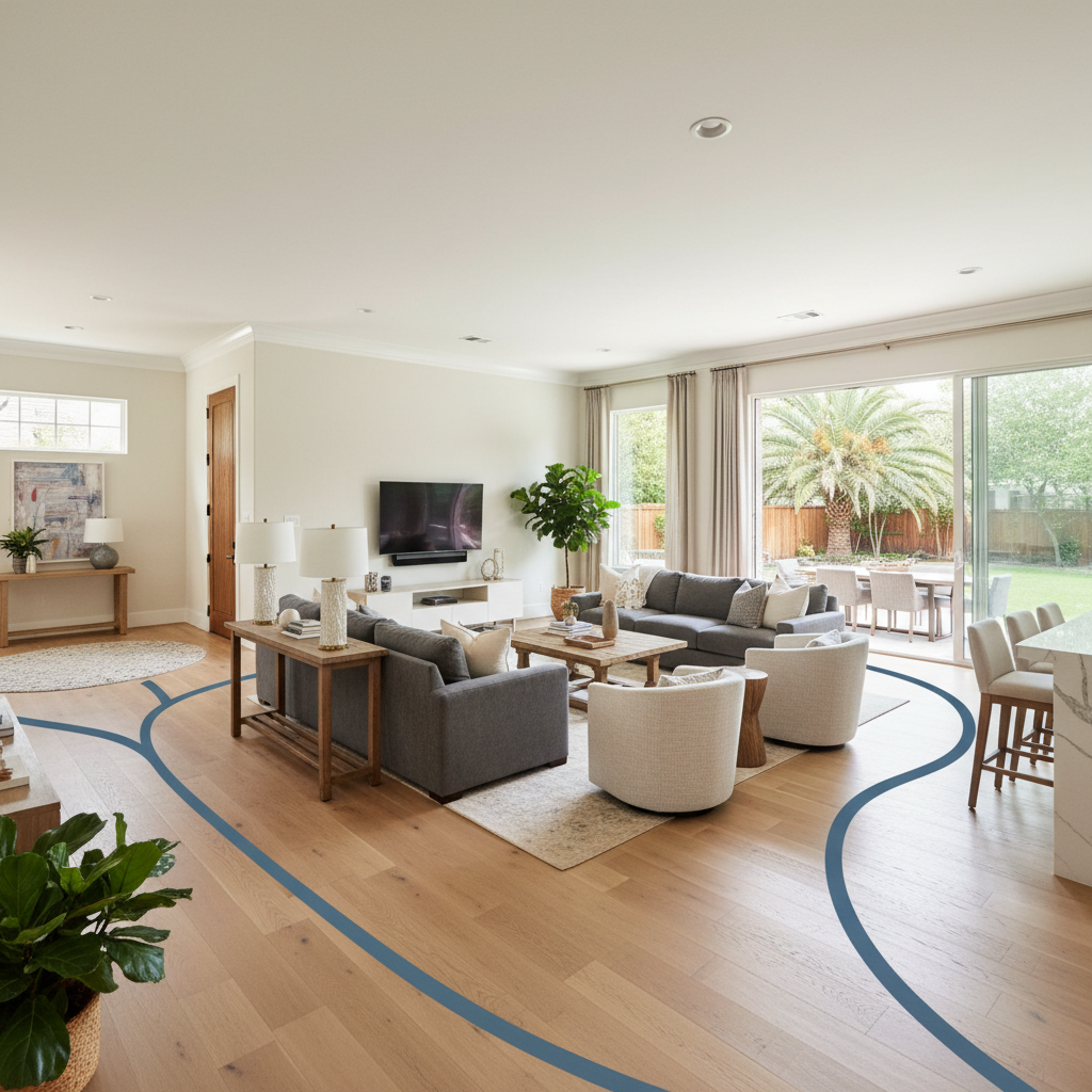 Furniture & Traffic Flow Planning - Tell Projects Sugarland TX